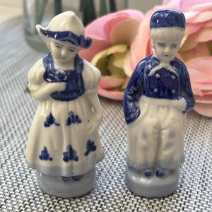 CLEARANCE: Vintage Ceramic Dutch Blue Boy & Girl Figurines
